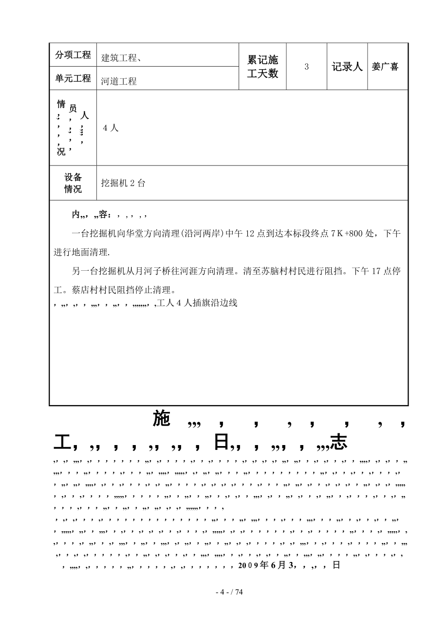 [最新]施工日记(小清河治理工程清淤部分)_第4页