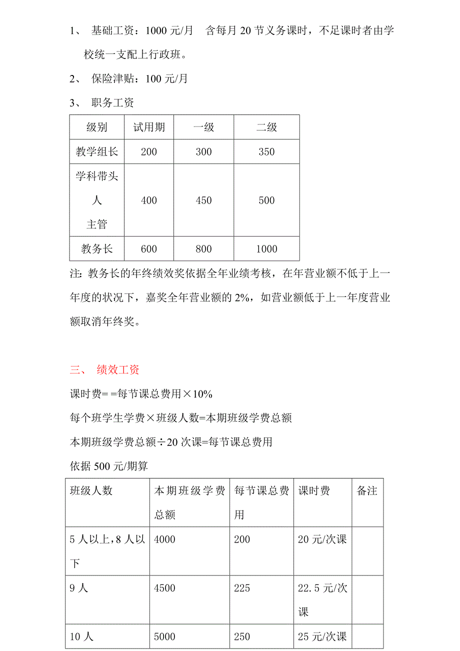 英语培训学校薪酬绩效管理手册_第3页