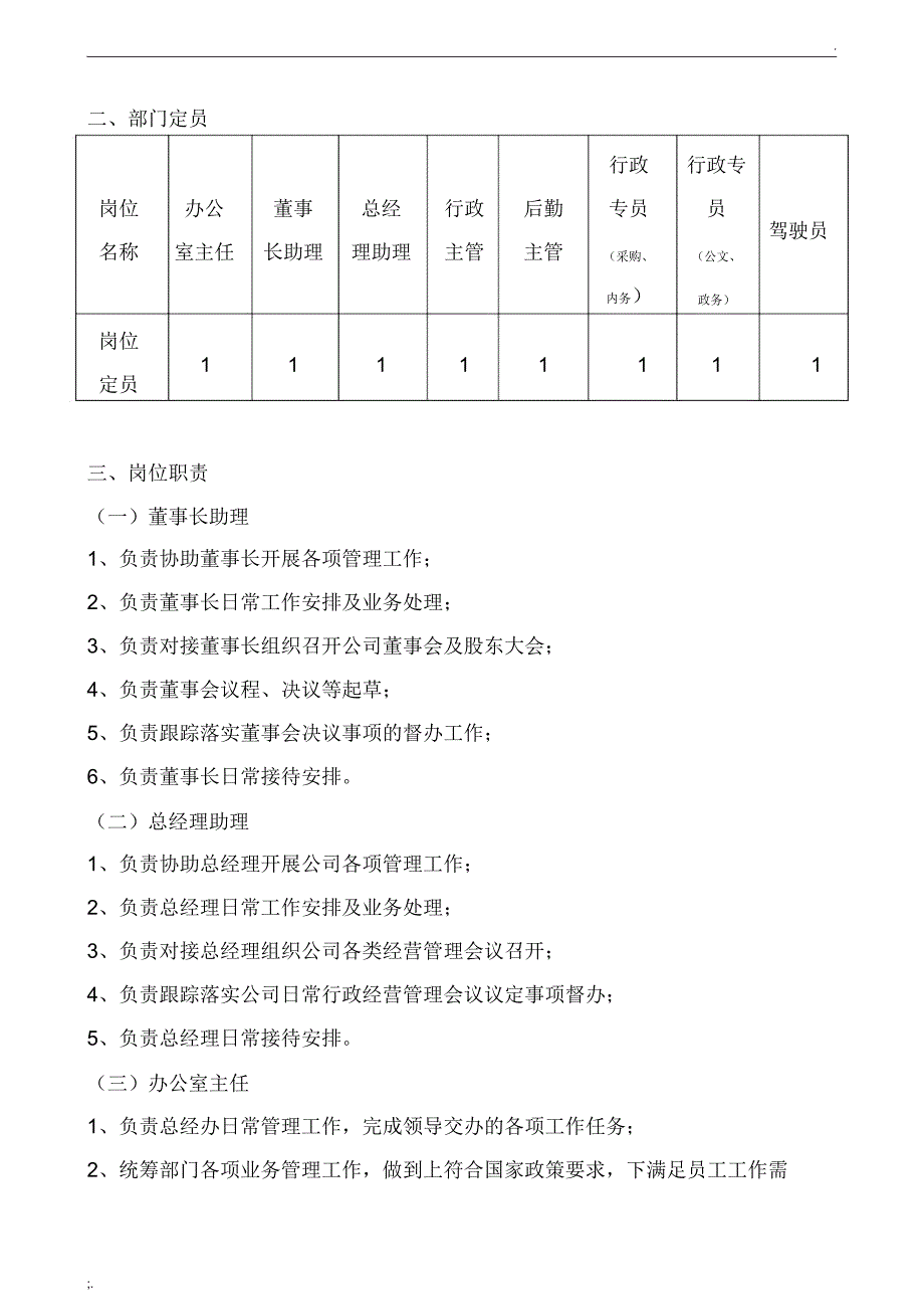 总经办部门职能及岗位描述.docx_第2页