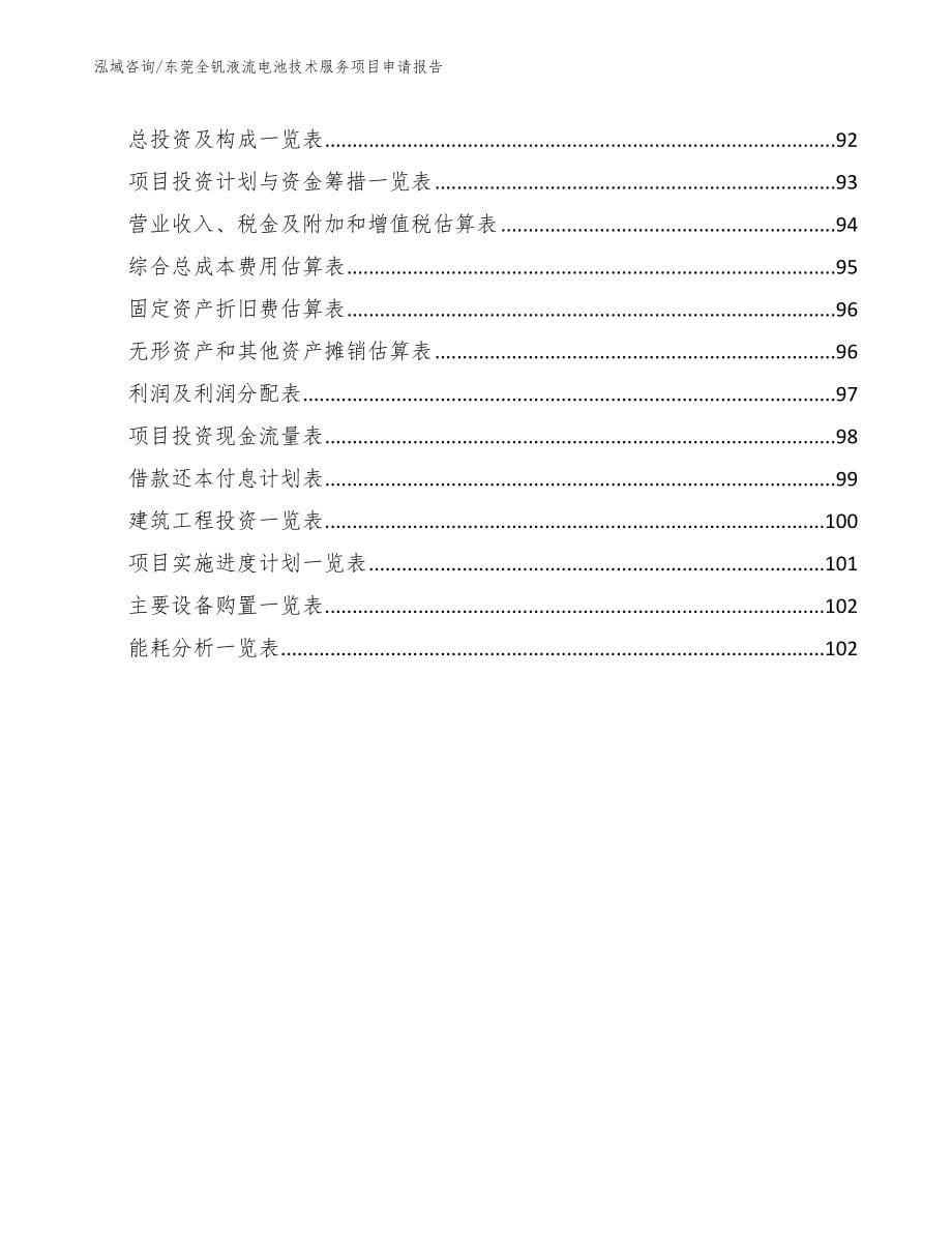 东莞全钒液流电池技术服务项目申请报告（参考模板）_第5页