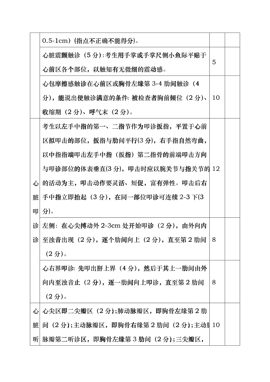 体格检查评分标准-台州市中心医院glxb_第2页