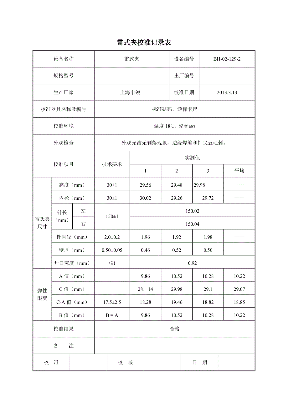 雷式夹校准表.doc_第2页