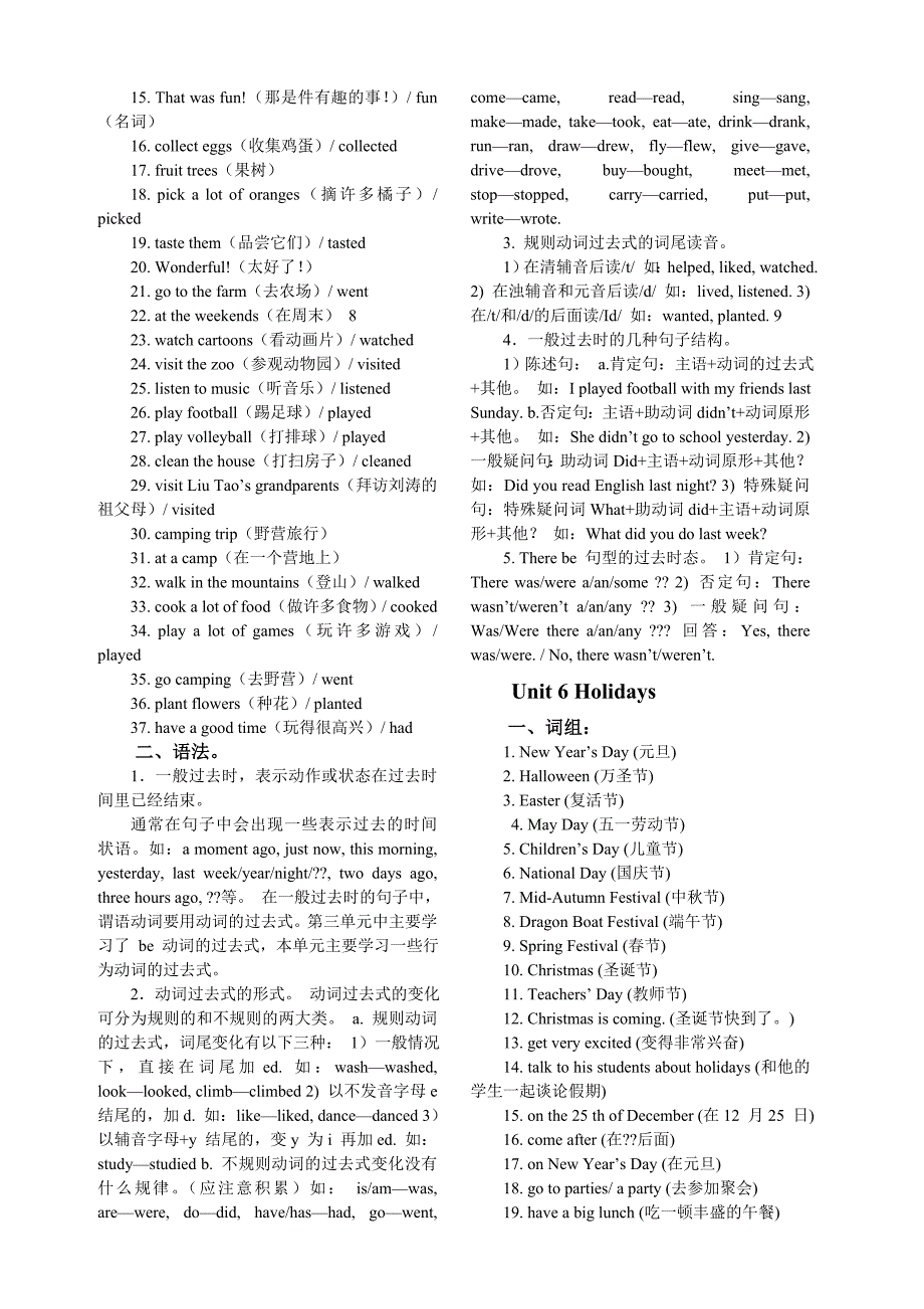 牛津小学英语6A各单元整理笔记.doc_第4页