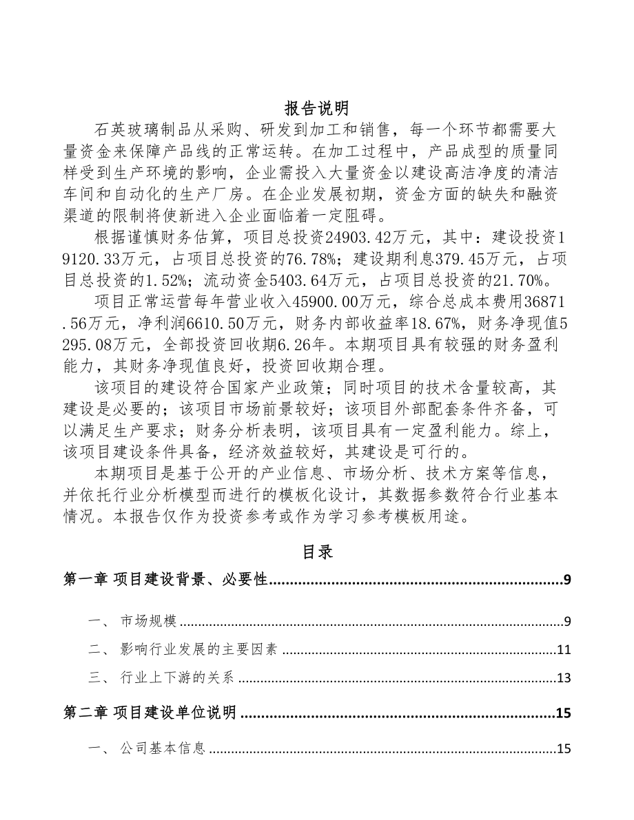 温州石英产品项目可行性研究报告(DOC 86页)_第2页