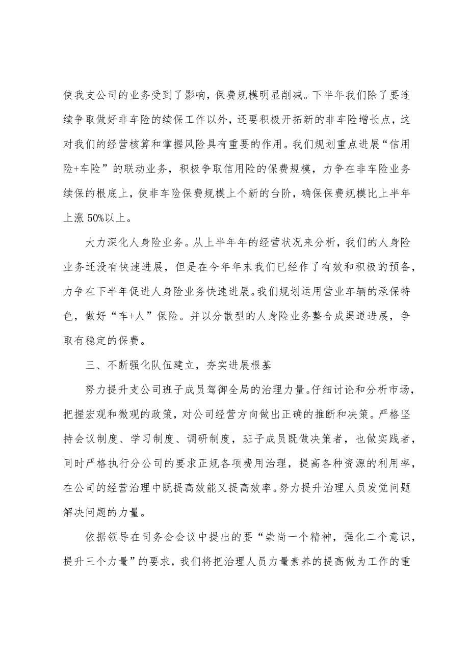 保险公司下半年工作计划.docx_第5页