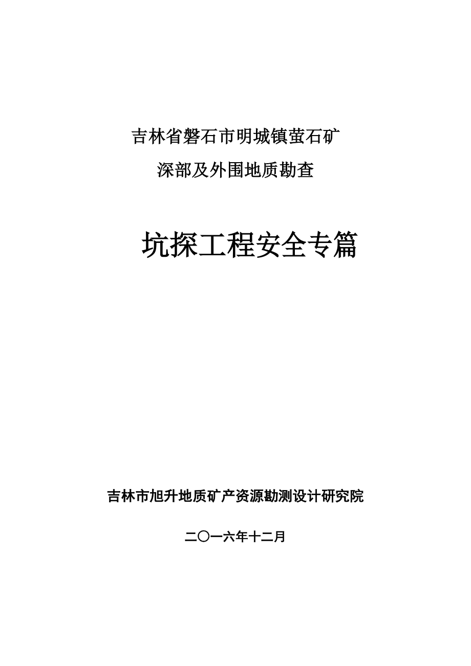 石矿深部及外围地质勘查坑探工程安全专篇d.doc_第1页