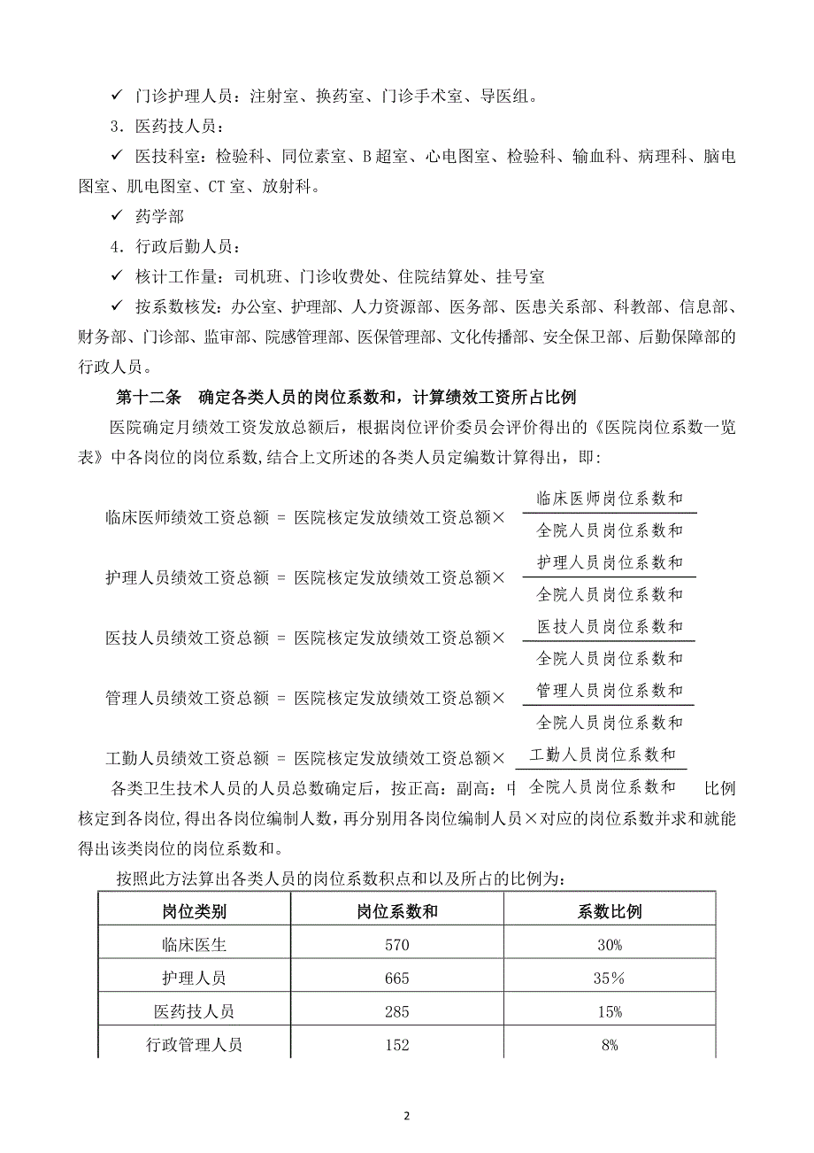 医院绩效工资管理方案_第3页