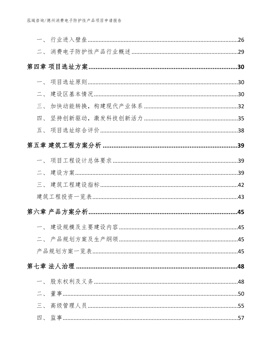 德州消费电子防护性产品项目申请报告_范文参考_第2页