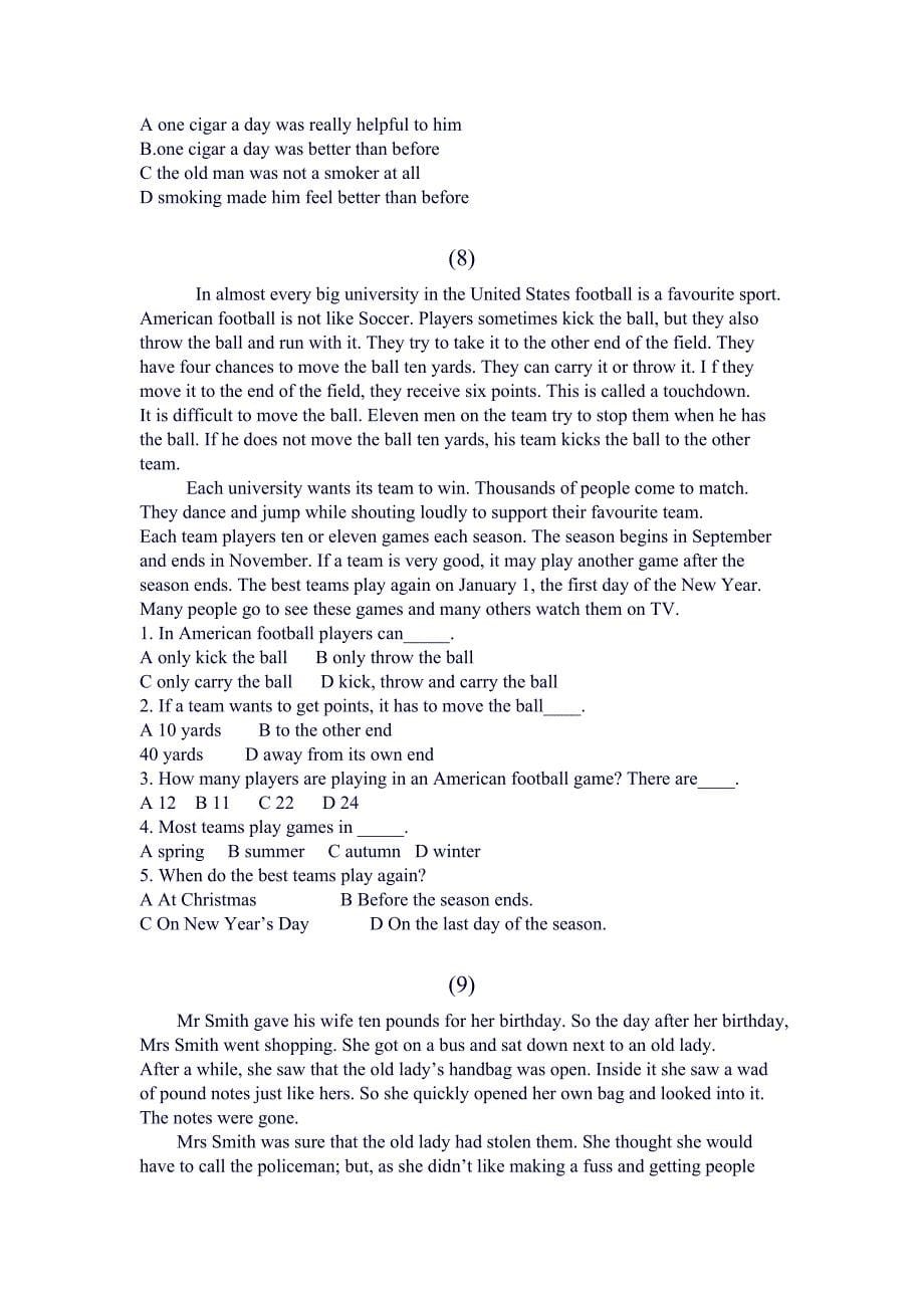 六年级英语阅读2(整理版)_第5页
