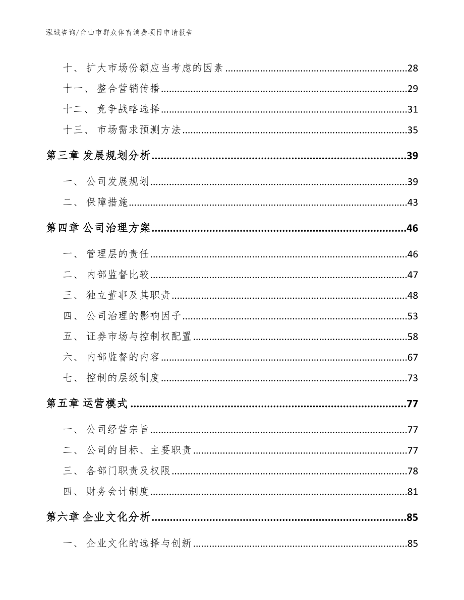 台山市群众体育消费项目申请报告模板范本_第2页