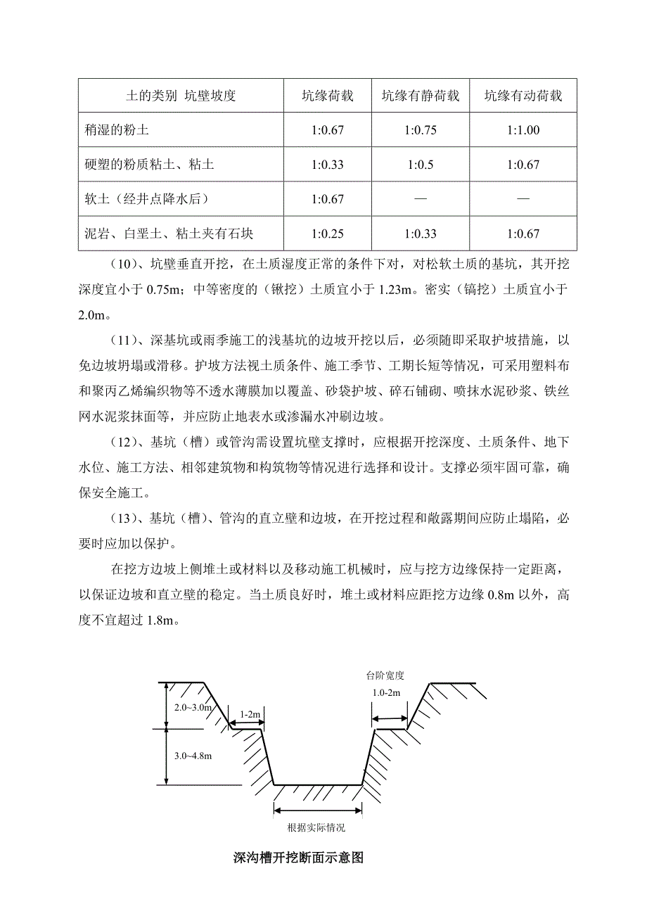 5米深沟槽开挖安全施工方案_第4页