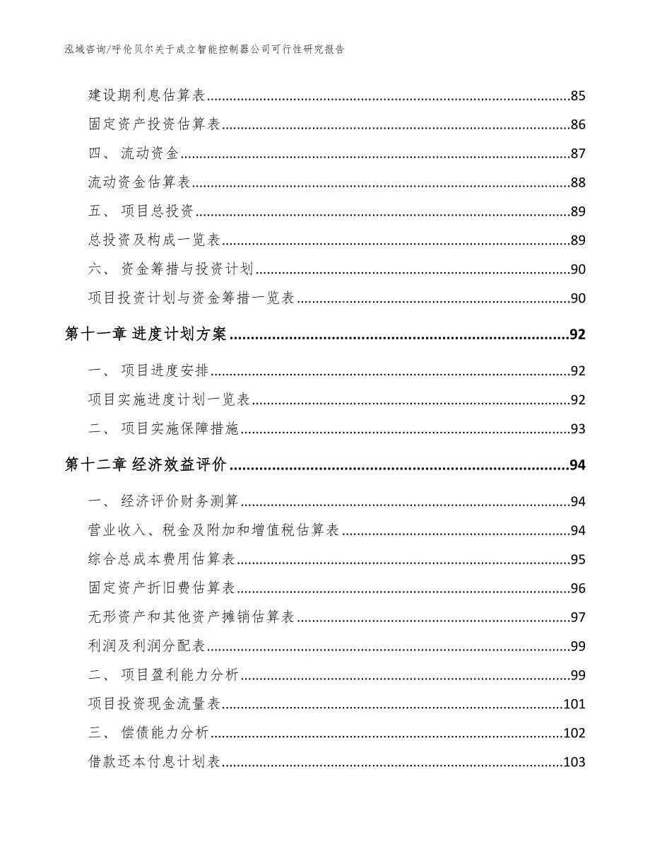 呼伦贝尔关于成立智能控制器公司可行性研究报告参考范文_第5页