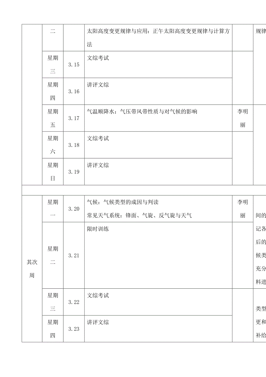 高三地理二轮复习计划_第2页