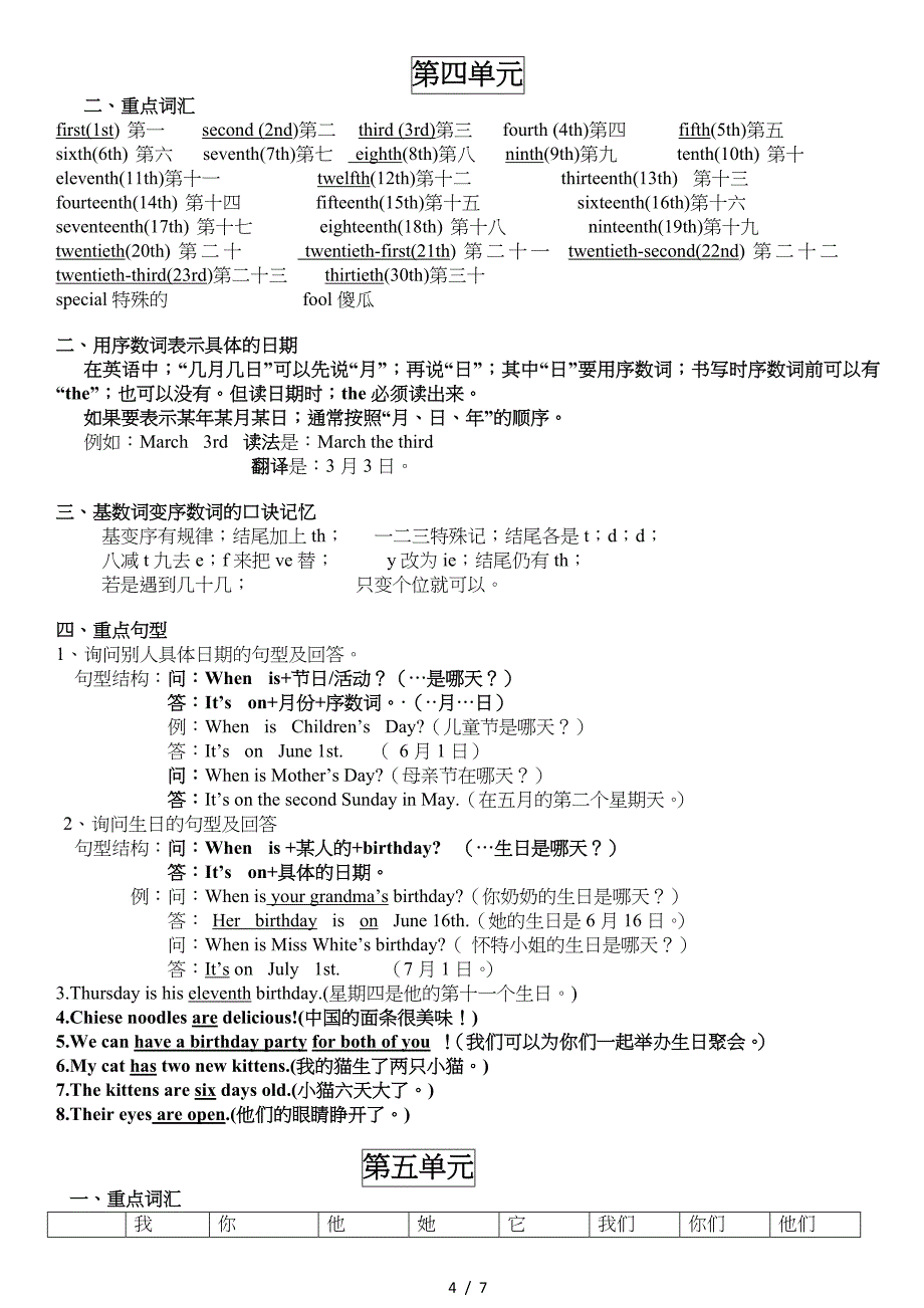 2019新版五年级英语下册知识点总结-最新最全.doc_第4页