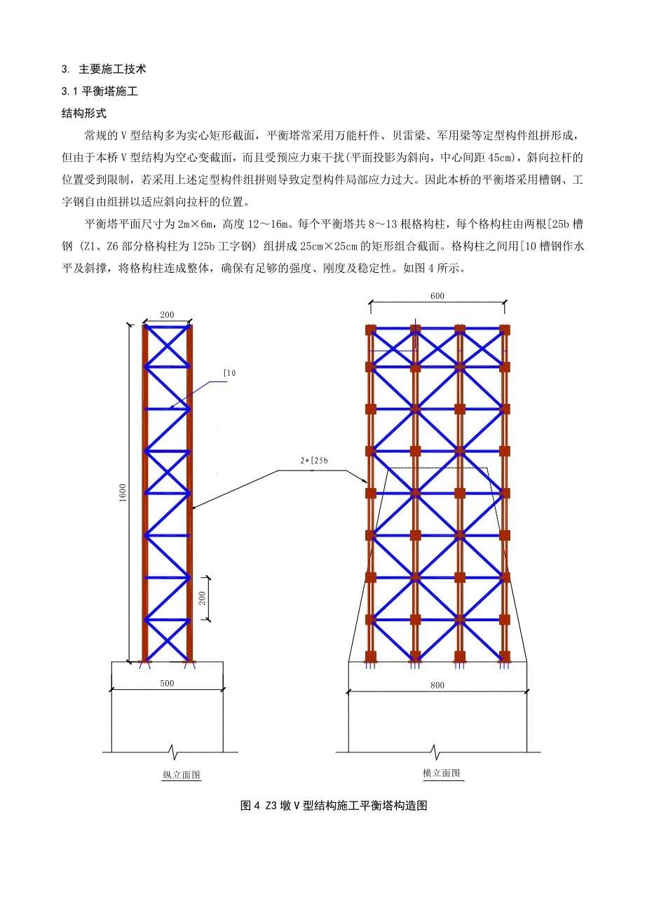 空心薄壁梯形变截面预应力V型结构施工技术_第5页