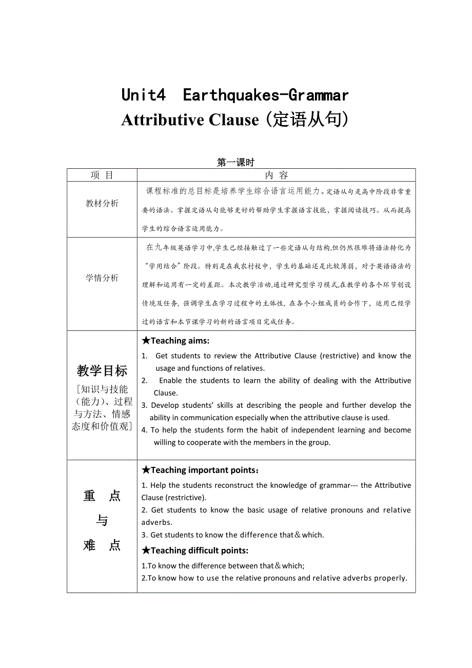 语法课-温金燕-模块1-单元四.doc_第1页