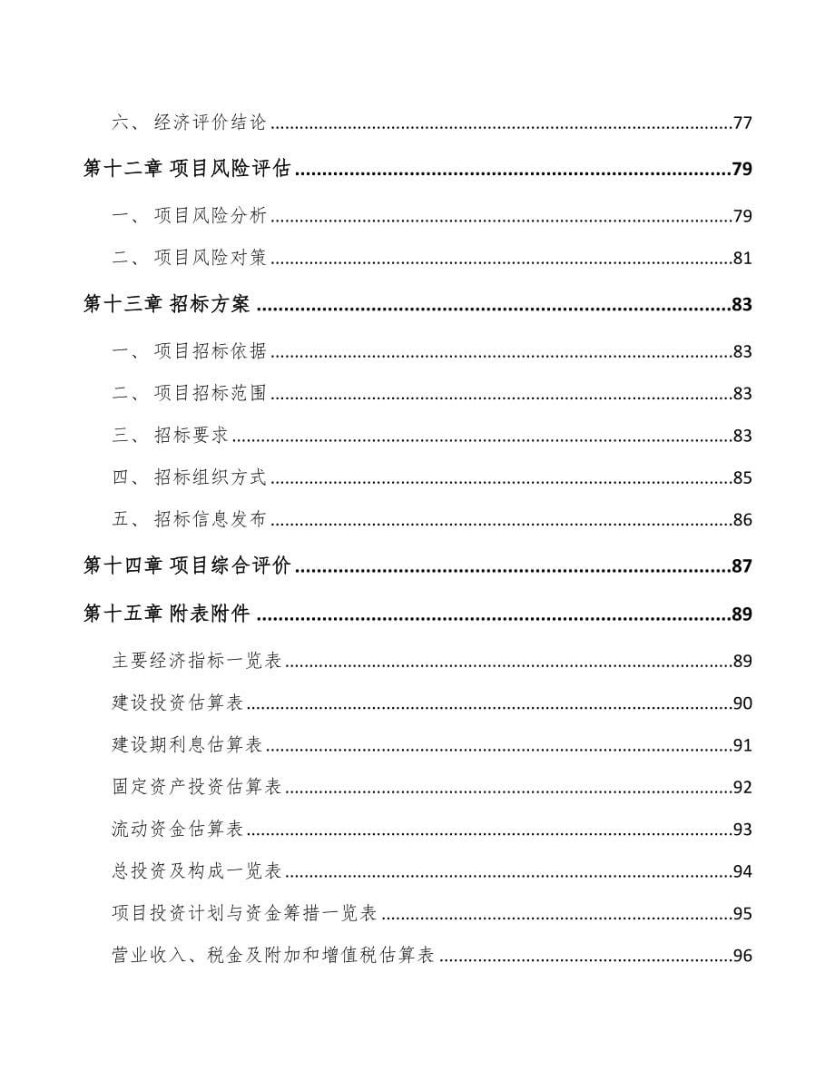 南宁汽车减震器零部件项目可行性研究报告_第5页