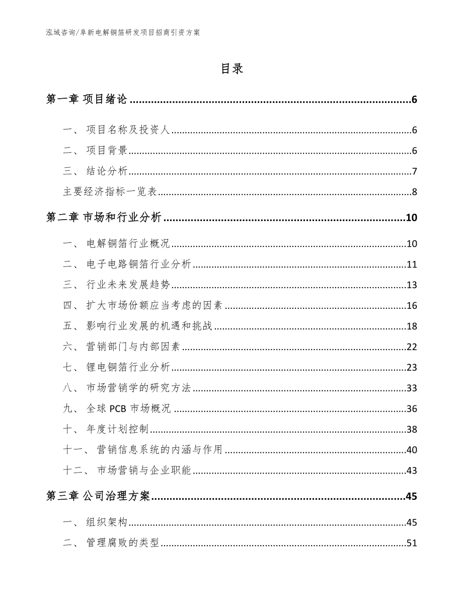 阜新电解铜箔研发项目招商引资方案模板_第2页