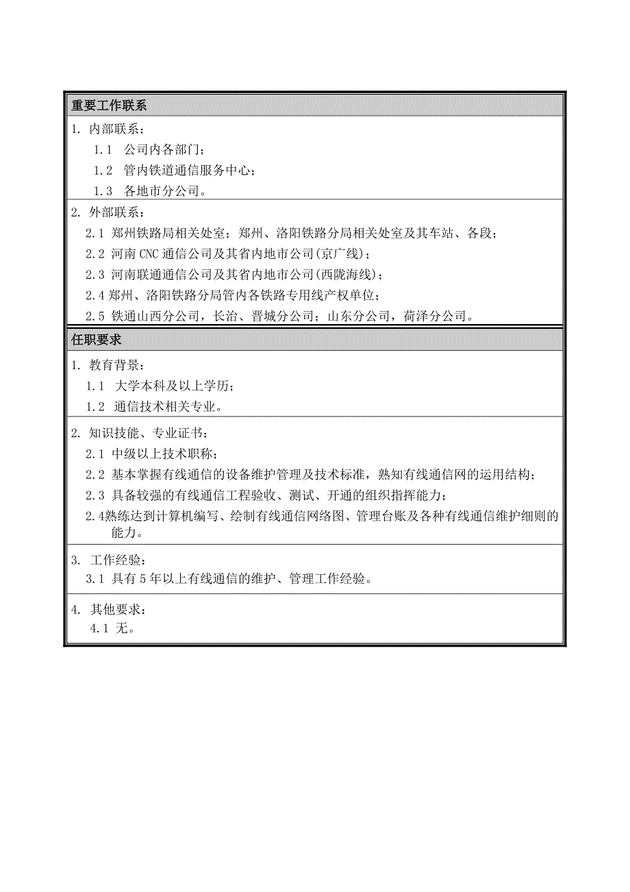 04-职位说明书-铁道业务部线路维护工程师.doc_第3页