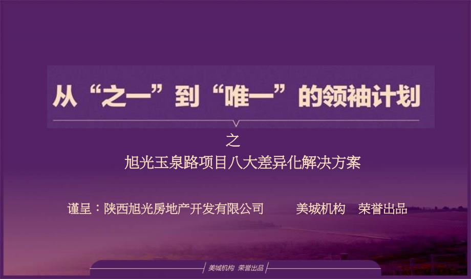 西安咸阳旭光玉泉路项目项目竞标报告终稿_第1页