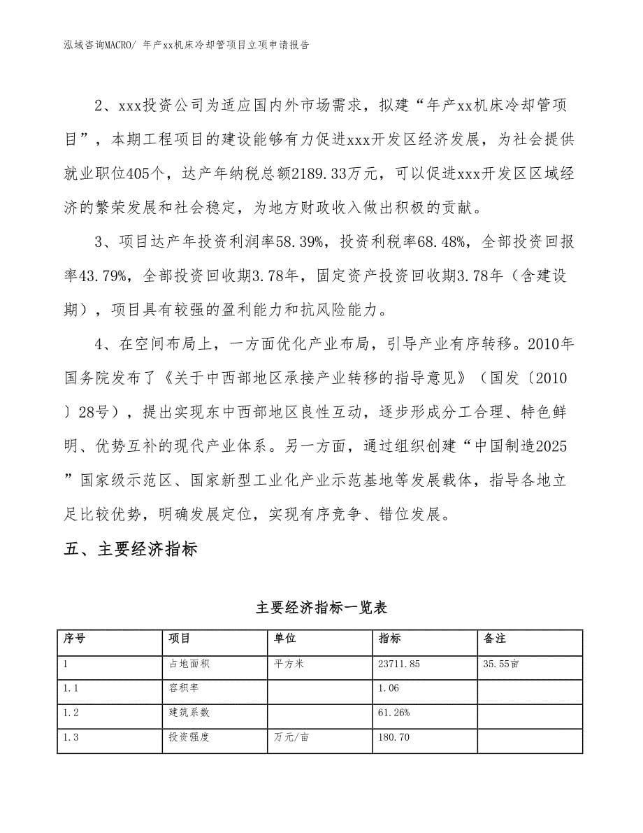 年产xx机床冷却管项目立项申请报告_第5页