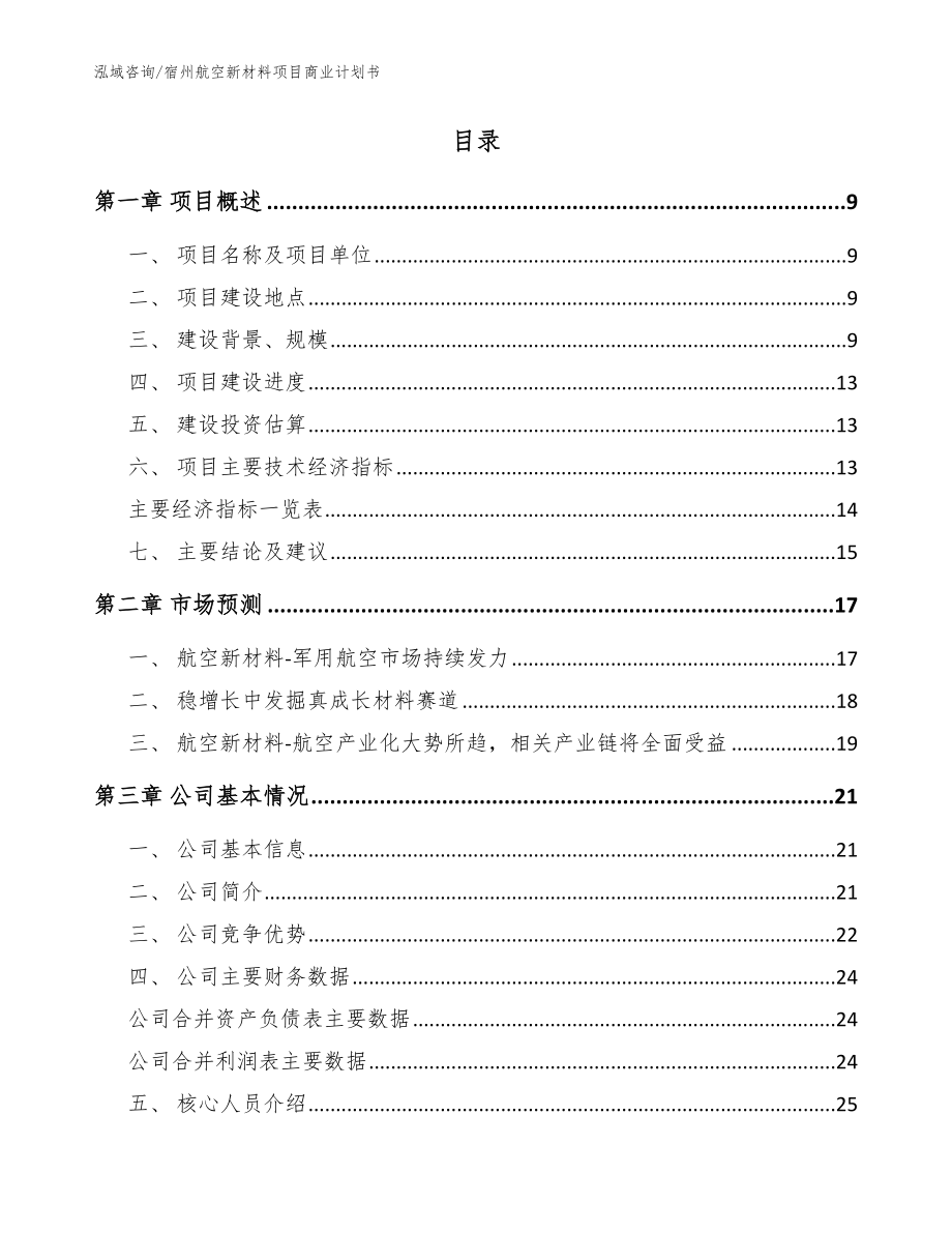 宿州航空新材料项目商业计划书参考范文_第2页