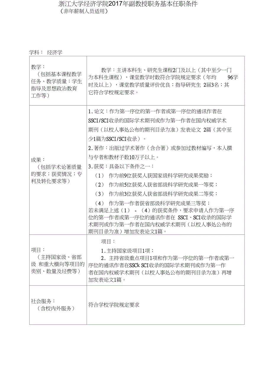 浙江大学经济学院教授职务基本任职条件_第1页