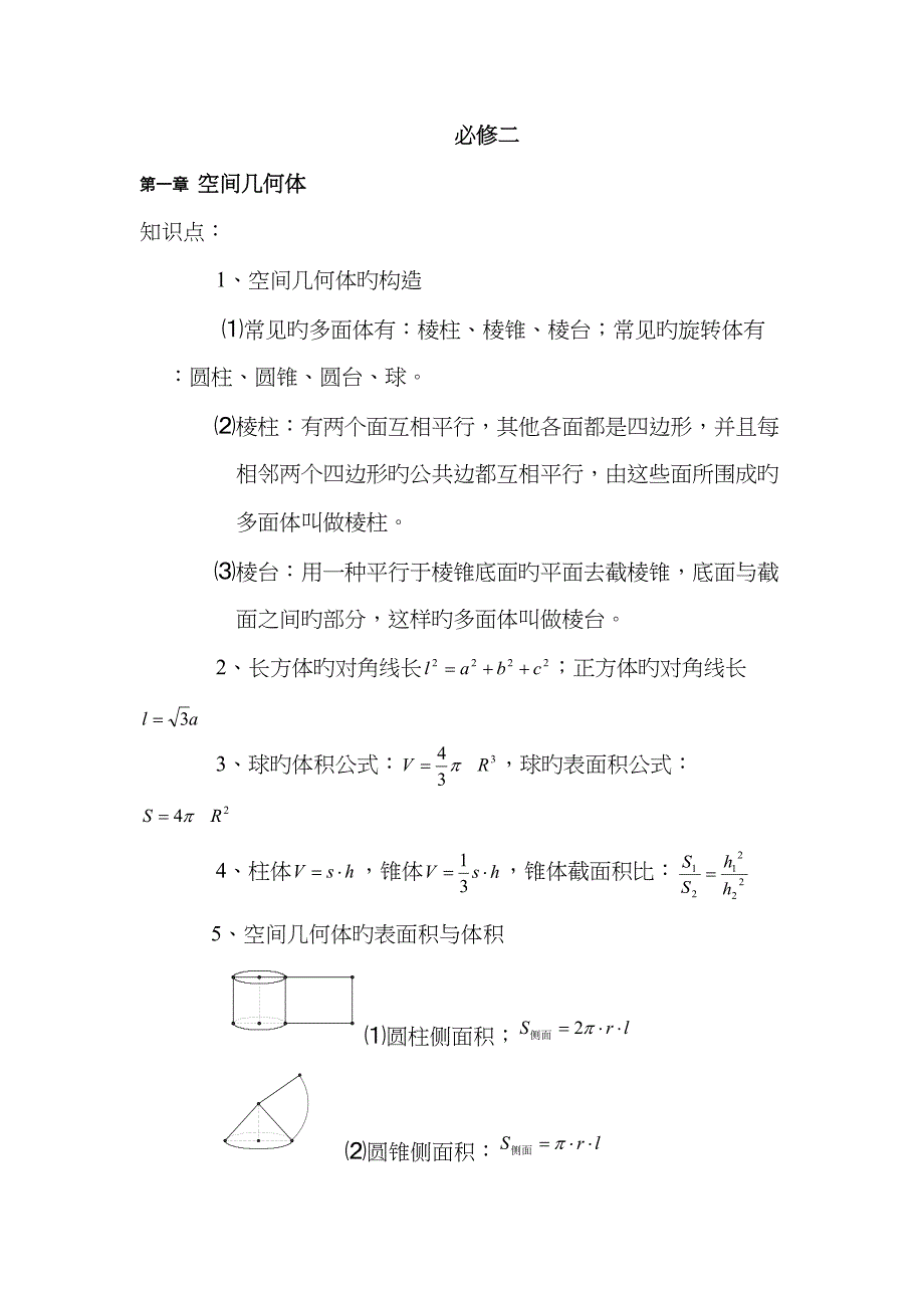 人教版高中数学必修二知识点考点及典型例题解析.doc_第1页