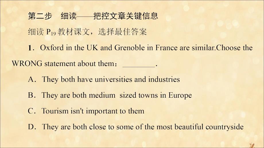 2019-2020学年高中英语 Module 2 Developing and Developed Countries Section Ⅳ Using Language课件 外研版必修3_第4页