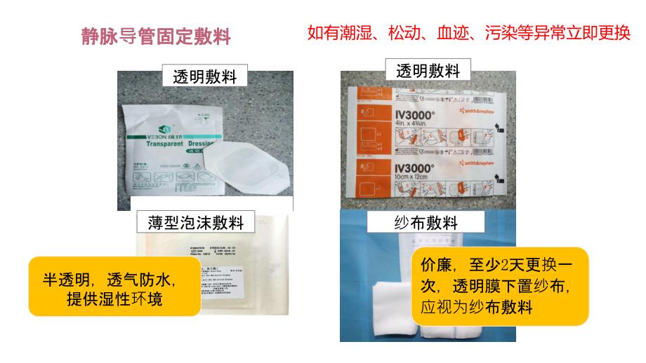 医学各种静脉导管的固定方法培训课件_第3页