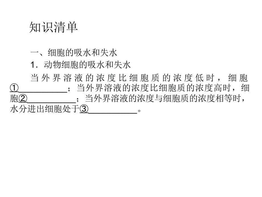 人教版教学课件112高一生物必修1(新人教版)同步课件：41 物质跨膜运输的实例_第5页