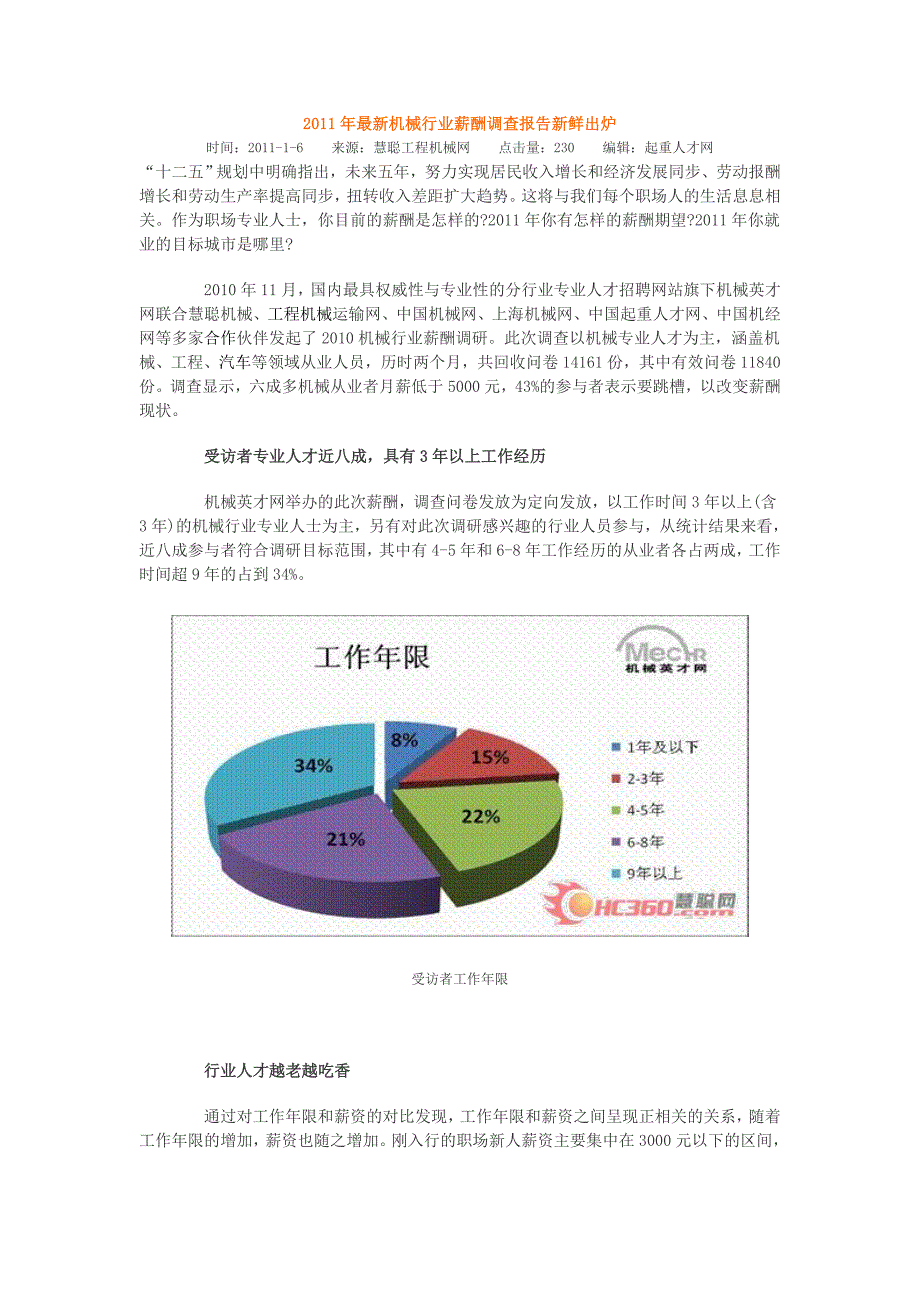 教育资料2022年收藏的最新机械行业薪酬调查报告新鲜出炉_第1页