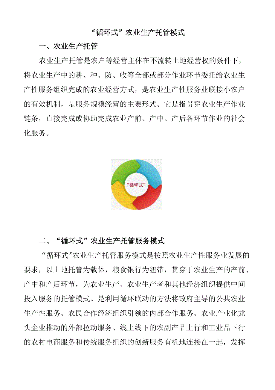 “循环式”农业生产托管服务模式_第1页