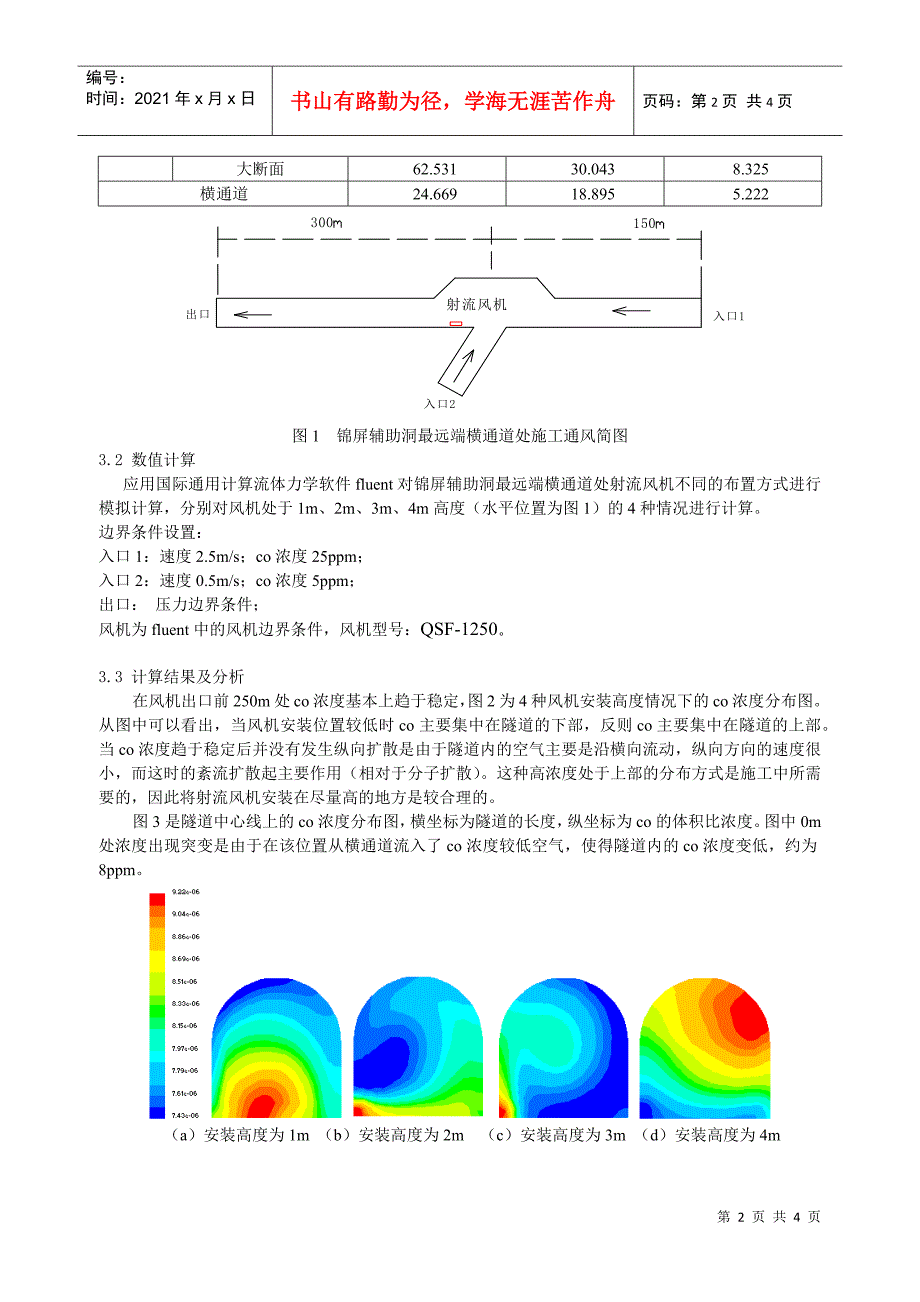 272射流风机安装高度对污染物扩散的影响_第2页