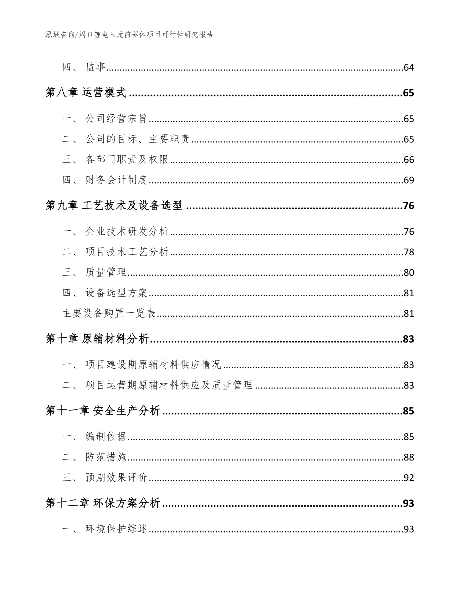 周口锂电三元前驱体项目可行性研究报告范文_第4页