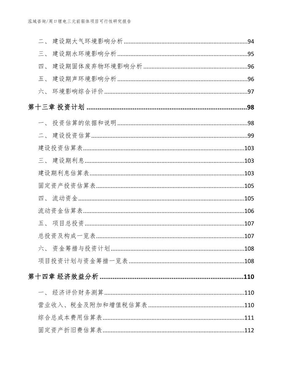 周口锂电三元前驱体项目可行性研究报告范文_第5页