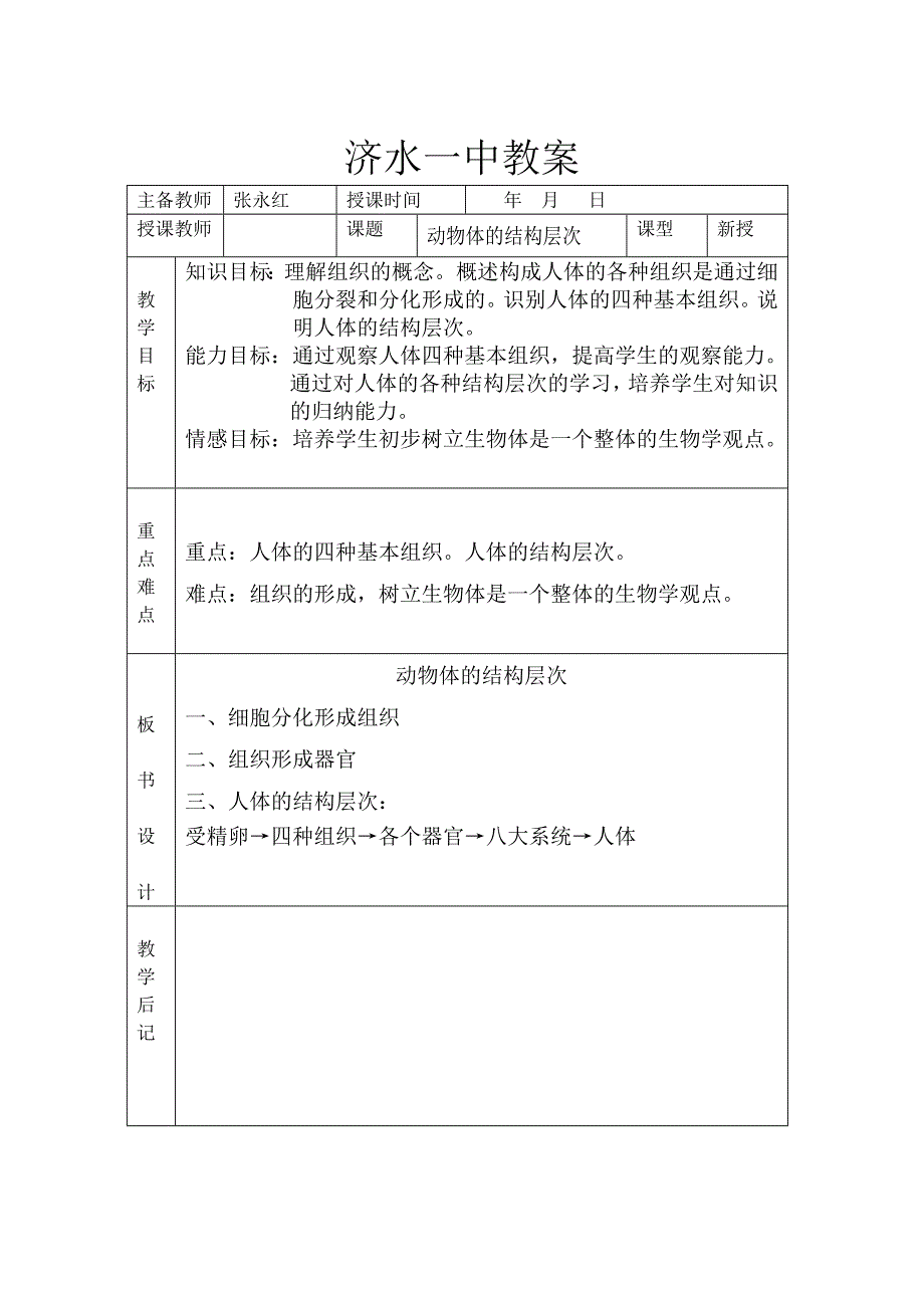 动物体的结构层次.doc_第1页