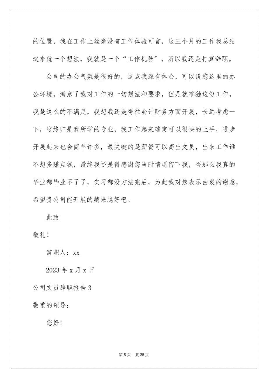2023年公司文员辞职报告17.docx_第5页