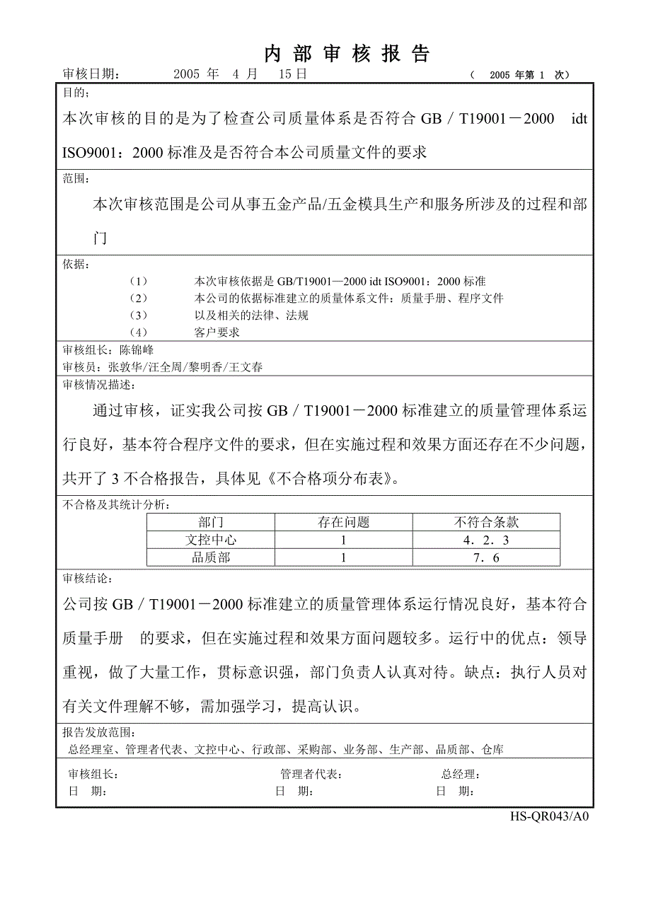 内部审核报告_第1页