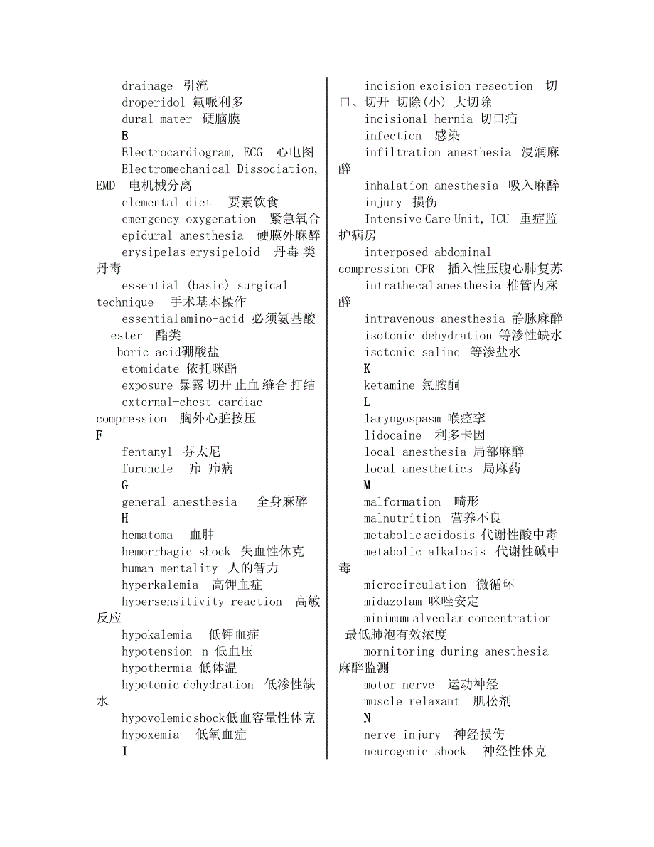 外科专业英语词汇大全_第2页