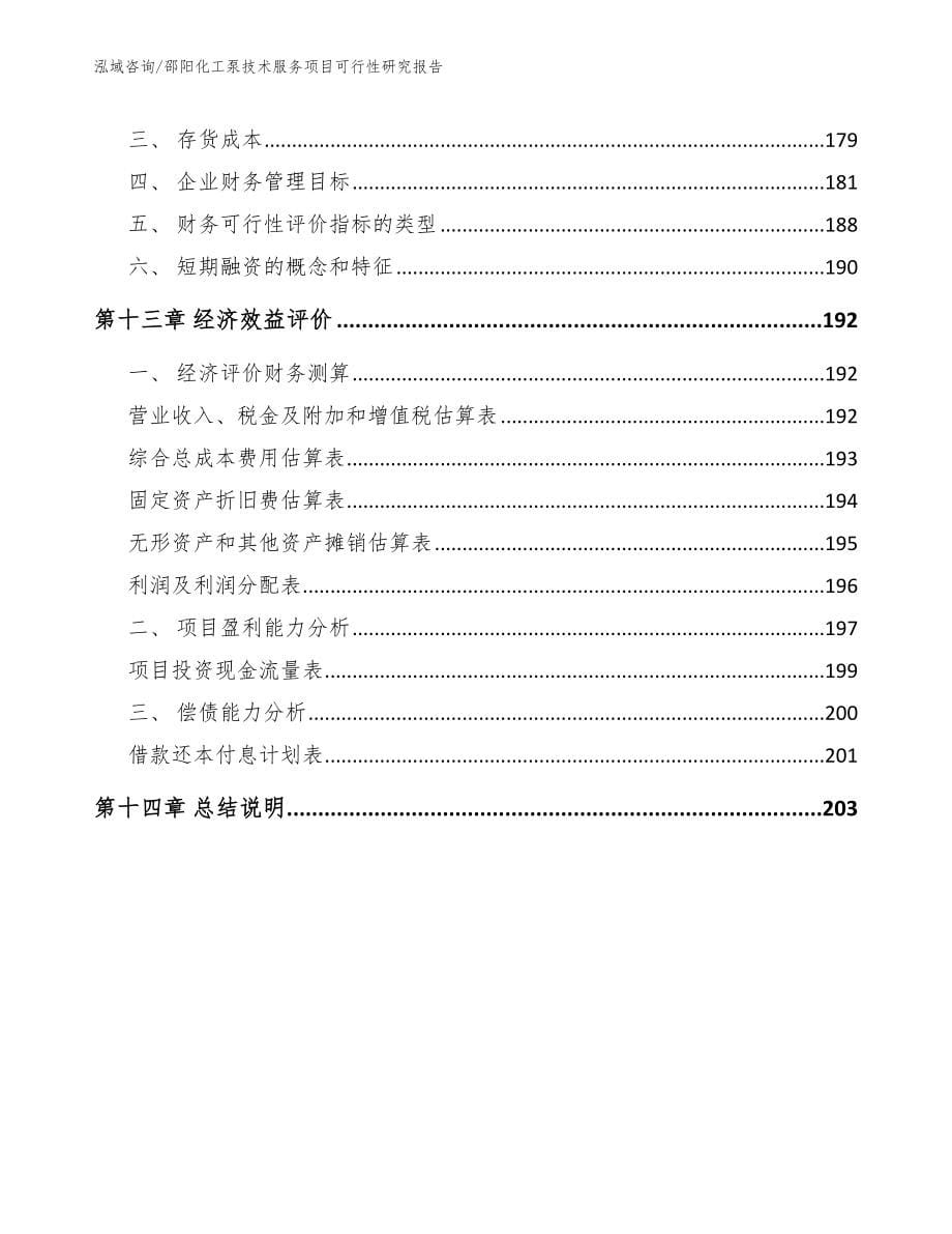 邵阳化工泵技术服务项目可行性研究报告【模板范文】_第5页