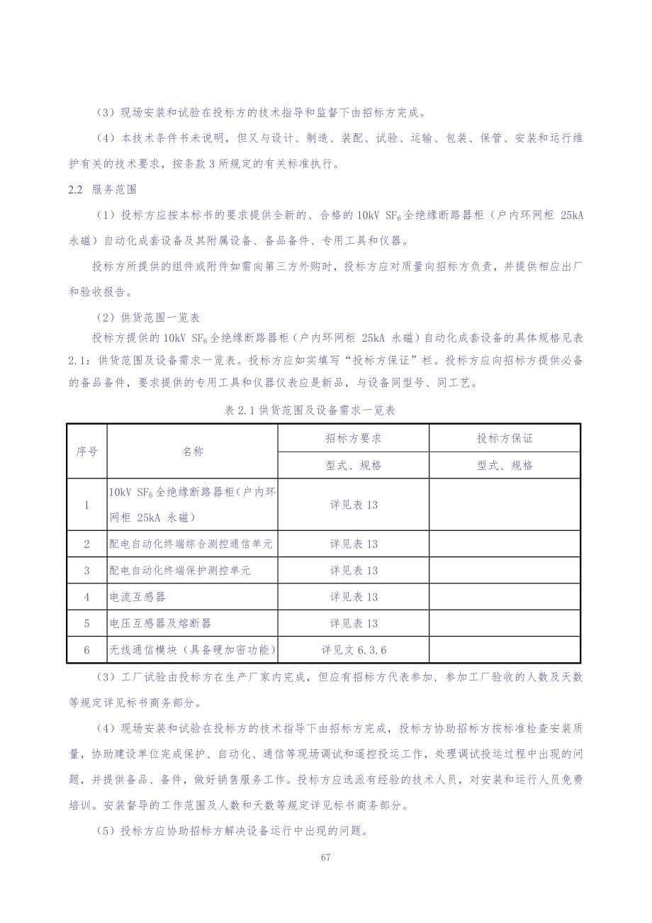 1-技术条件书-10kV SF6全绝缘断路器柜（户内环网柜 25kA永磁）自动化成套设备 V1.0（天选打工人）(1).docx_第5页