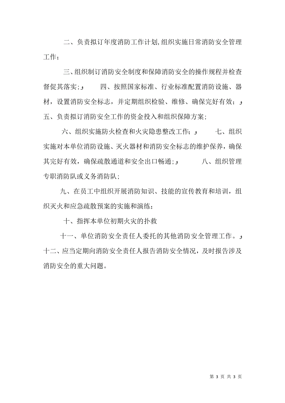 消防安全责任人管理人任命书_第3页