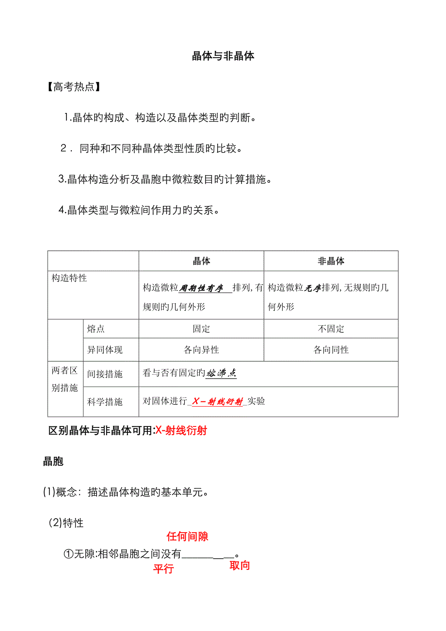 高二化学常见晶胞_第1页