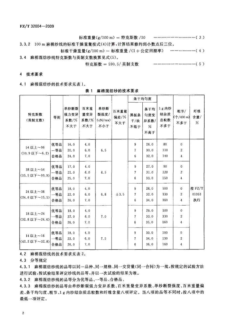 国家标准亚麻棉混纺本色纱线_第4页