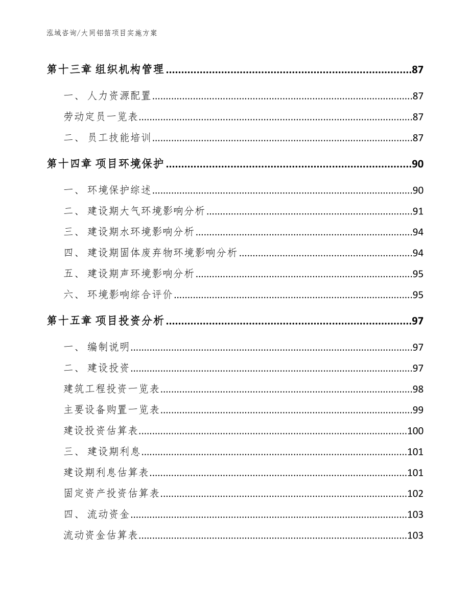 大同铝箔项目实施方案范文模板_第4页