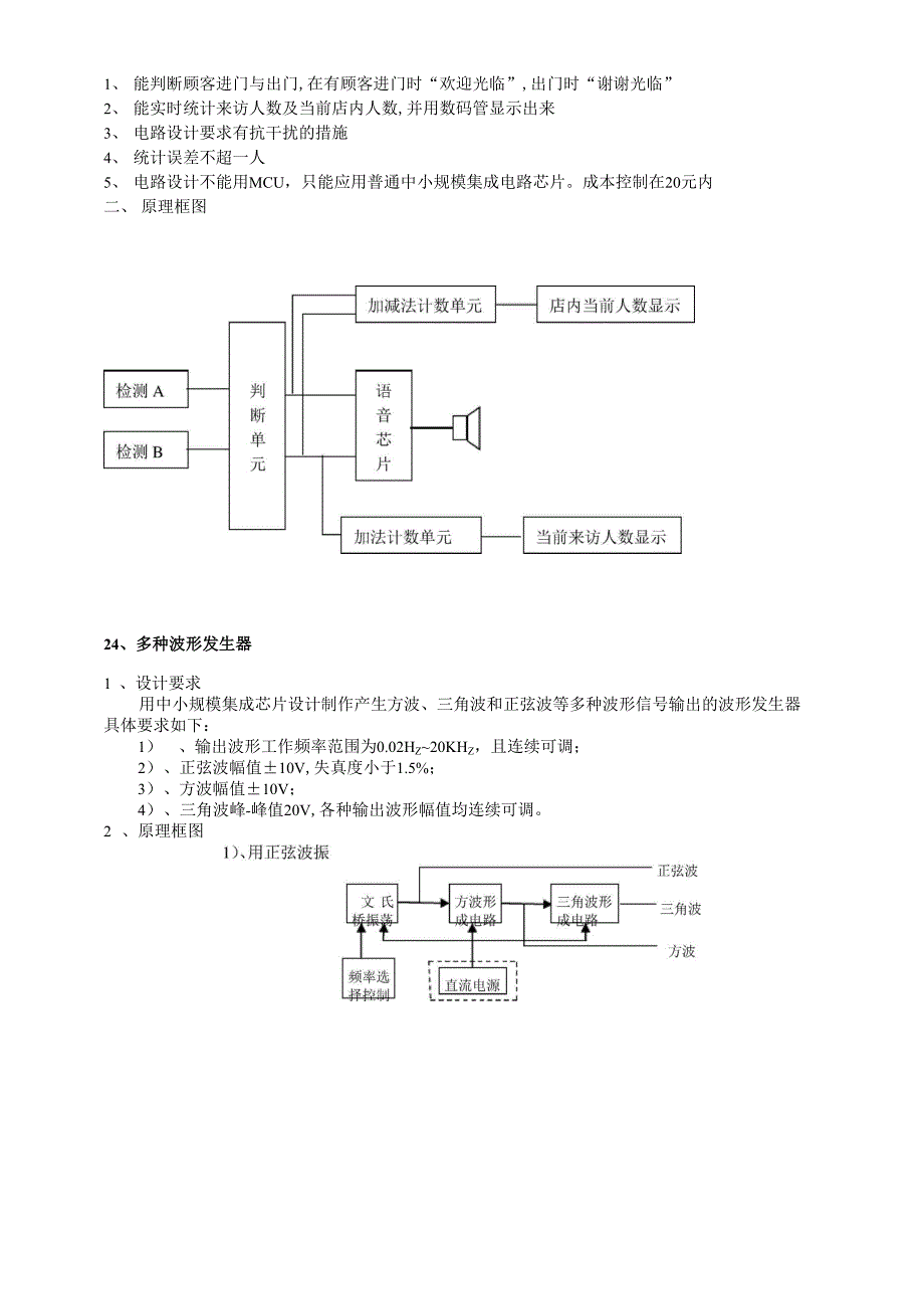 电子技术课程设计题目简介及要求_第4页