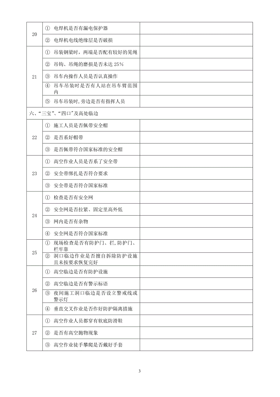 在建工程安全检查表(模板)_第3页