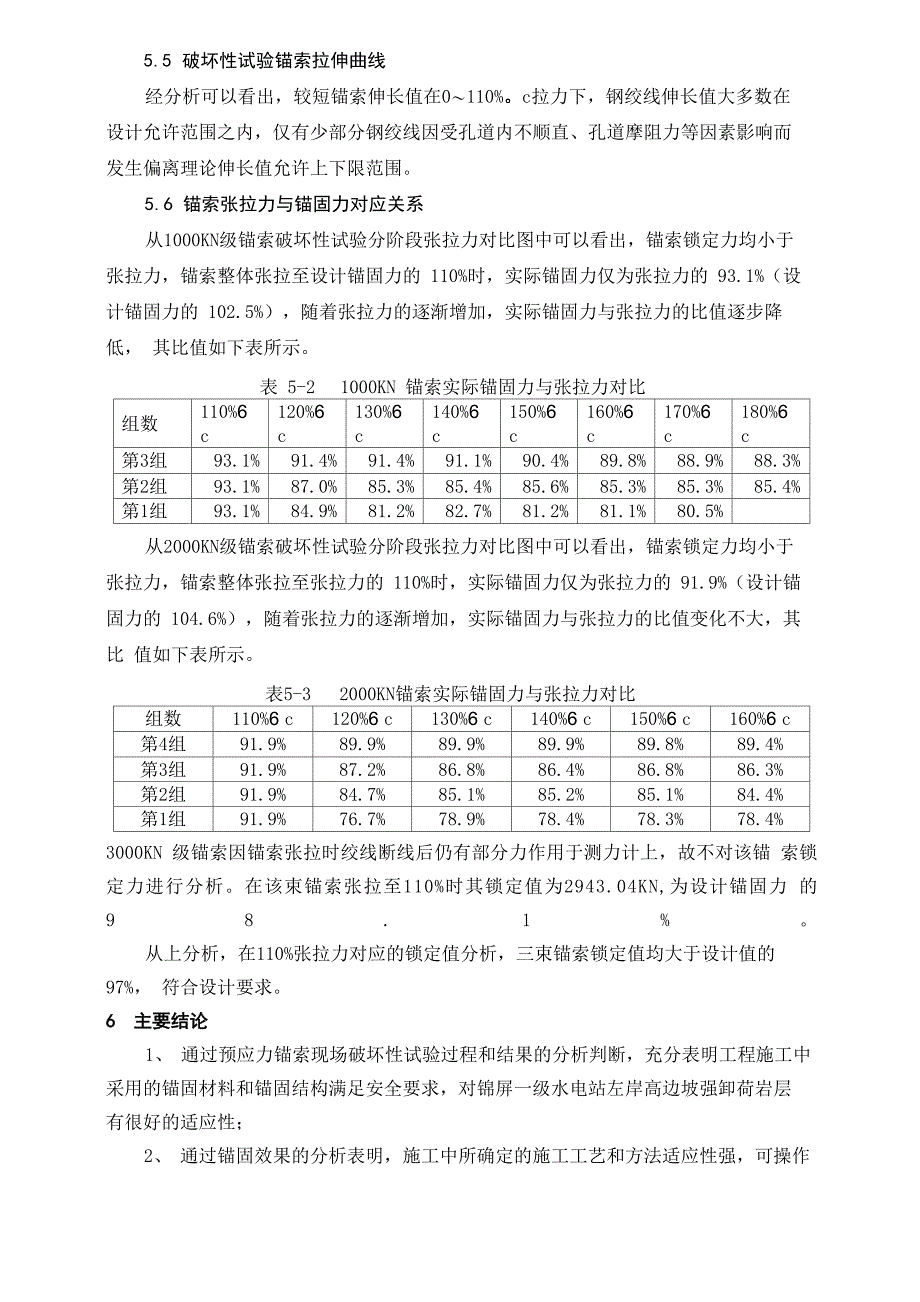 锦屏一级水电站预应力锚索破坏性试验与分析_第5页