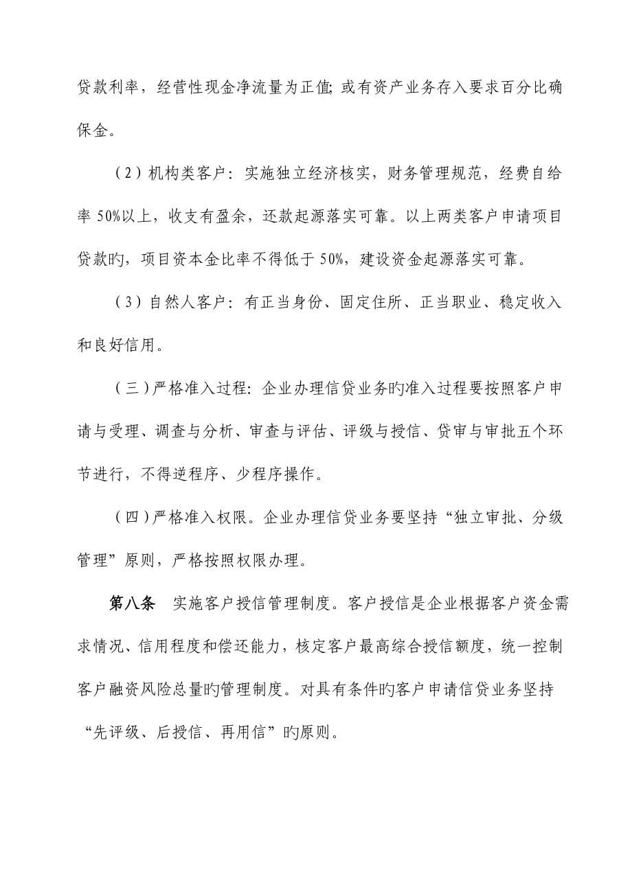 小额贷款公司信贷管理基本制度汇编.doc_第5页